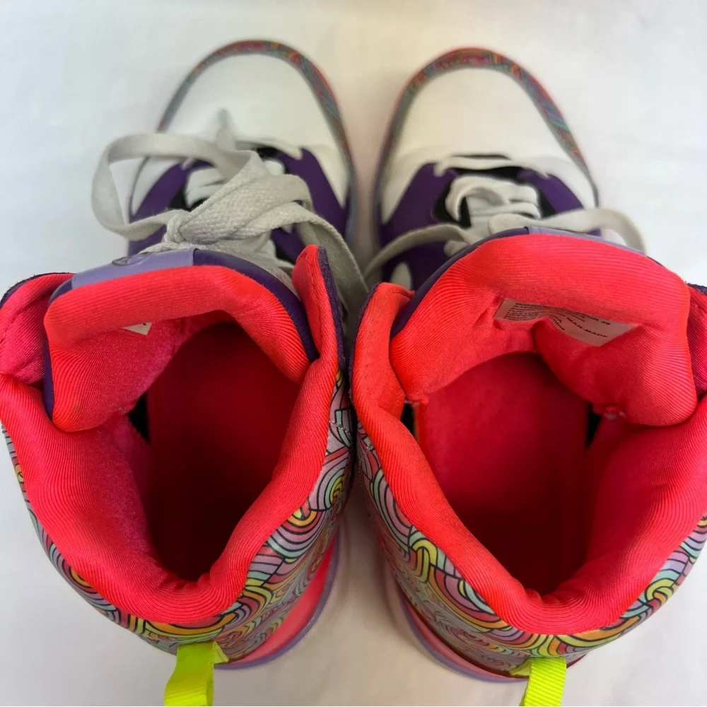 ZUMBA colorful neon rainbow hightop tennis shoes. - Picture 10 of 10